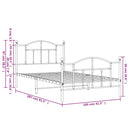 vidaXL fekete fém ágykeret fej- és lábtámlával 100 x 200 cm
