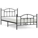 vidaXL fekete fém ágykeret fej- és lábtámlával 107 x 203 cm