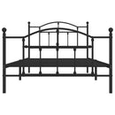 vidaXL fekete fém ágykeret fej- és lábtámlával 107 x 203 cm