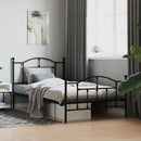 vidaXL fekete fém ágykeret fej- és lábtámlával 107 x 203 cm