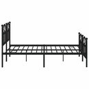 vidaXL fekete fém ágykeret fej- és lábtámlával 183 x 213 cm