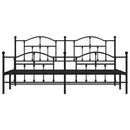 vidaXL fekete fém ágykeret fej- és lábtámlával 193 x 203 cm