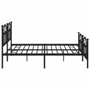 vidaXL fekete fém ágykeret fej- és lábtámlával 193 x 203 cm