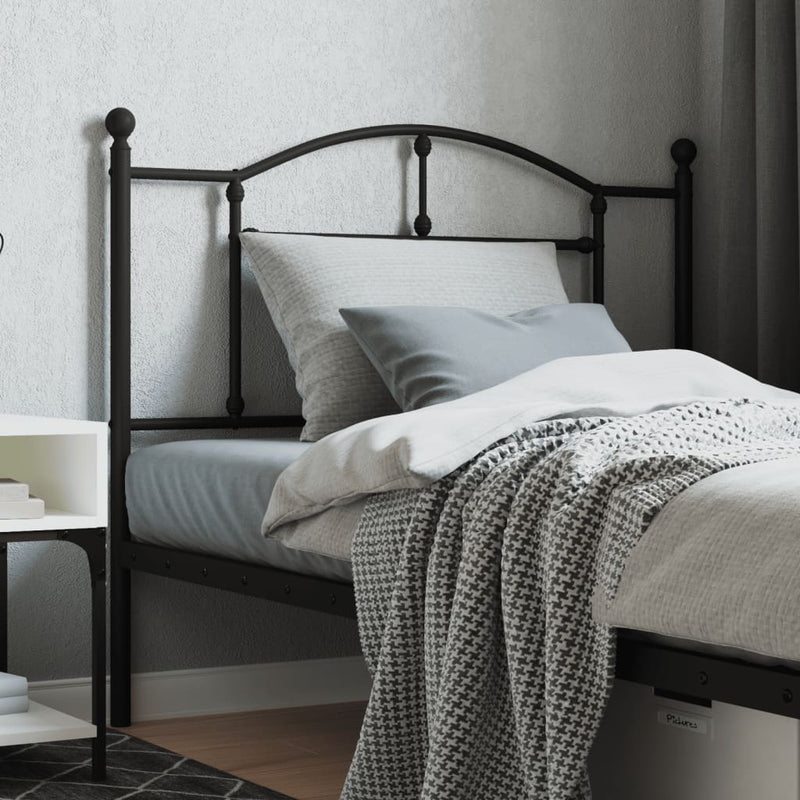 vidaXL fekete fém fejtámla 107 cm