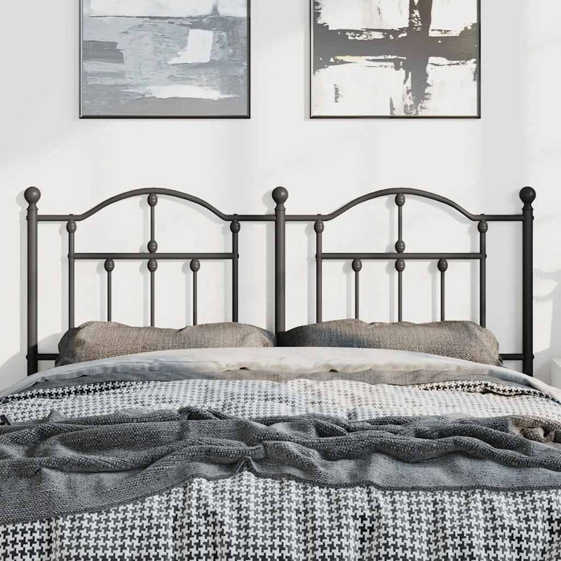 vidaXL fekete fém fejtámla 150 cm