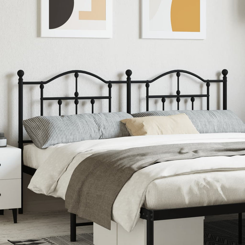 vidaXL fekete fém fejtámla 160 cm