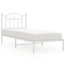 vidaXL fehér fém ágykeret fejtámlával 90x190 cm