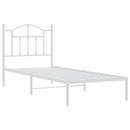vidaXL fehér fém ágykeret fejtámlával 90x190 cm