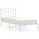 vidaXL fehér fém ágykeret fejtámlával 90x200 cm