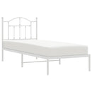 vidaXL fehér fém ágykeret fejtámlával 90x200 cm