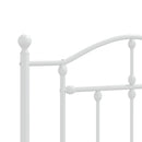 vidaXL fehér fém ágykeret fejtámlával 90x200 cm