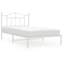 vidaXL fehér fém ágykeret fejtámlával 107x203 cm