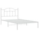 vidaXL fehér fém ágykeret fejtámlával 107x203 cm