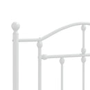 vidaXL fehér fém ágykeret fejtámlával 107x203 cm