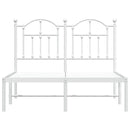vidaXL fehér fém ágykeret fejtámlával 120x190 cm