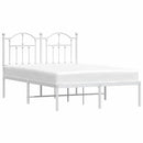 vidaXL fehér fém ágykeret fejtámlával 120 x 200 cm