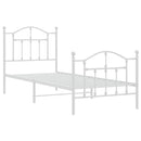 vidaXL fehér fém ágykeret fej- és lábtámlával 90 x 190 cm