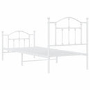 vidaXL fehér fém ágykeret fej- és lábtámlával 90 x 190 cm