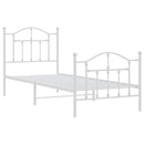 vidaXL fehér fém ágykeret fej- és lábtámlával 90x200 cm