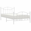 vidaXL fehér fém ágykeret fej- és lábtámlával 107 x 203 cm