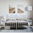 vidaXL fehér fém ágykeret fej- és lábtámlával 183 x 213 cm