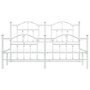 vidaXL fehér fém ágykeret fej- és lábtámlával 183 x 213 cm