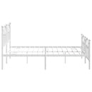 vidaXL fehér fém ágykeret fej- és lábtámlával 183 x 213 cm