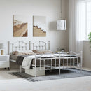 vidaXL fehér fém ágykeret fej- és lábtámlával 183 x 213 cm