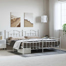 vidaXL fehér fém ágykeret fej- és lábtámlával 193 x 203 cm