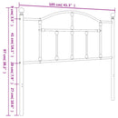 vidaXL fehér fém fejtámla 100 cm
