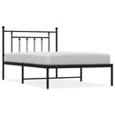 vidaXL fekete fém ágykeret fejtámlával 100 x 200 cm