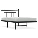 vidaXL fekete fém ágykeret fejtámlával 107 x 203 cm