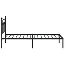 vidaXL fekete fém ágykeret fejtámlával 107 x 203 cm