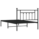 vidaXL fekete fém ágykeret fejtámlával 107 x 203 cm