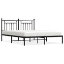 vidaXL fekete fém ágykeret fejtámlával 183 x 213 cm