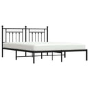 vidaXL fekete fém ágykeret fejtámlával 183 x 213 cm