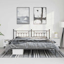 vidaXL fekete fém ágykeret fejtámlával 193 x 203 cm