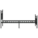 vidaXL fekete fém ágykeret fej- és lábtámlával 75 x 190 cm