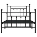 vidaXL fekete fém ágykeret fej- és lábtámlával 100 x 190 cm