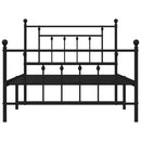 vidaXL fekete fém ágykeret fej- és lábtámlával 107 x 203 cm
