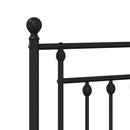 vidaXL fekete fém ágykeret fej- és lábtámlával 107 x 203 cm