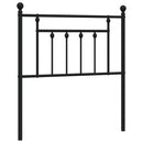 vidaXL fekete fém csere fejtámla 80 cm