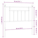 vidaXL fekete fém csere fejtámla 90 cm