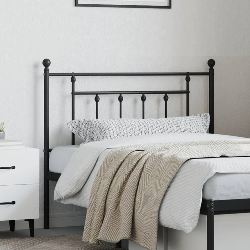 vidaXL fekete fém fejtámla 100 cm