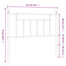 vidaXL fekete fém csere fejtámla 107 cm