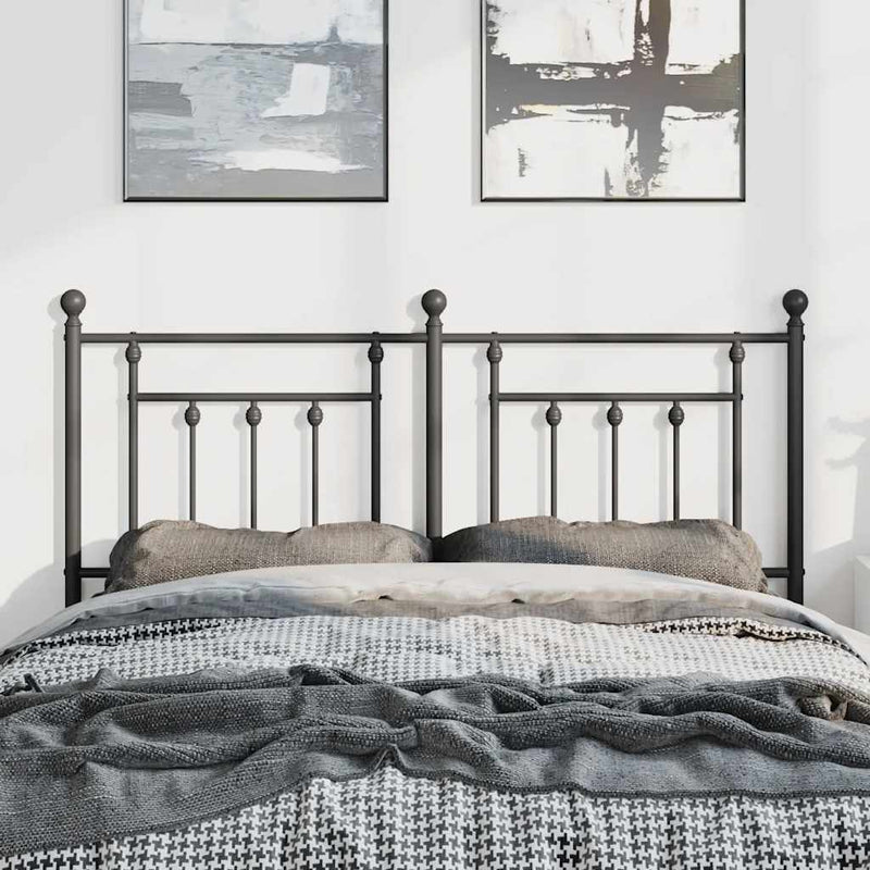 vidaXL fekete fém fejtámla 135 cm