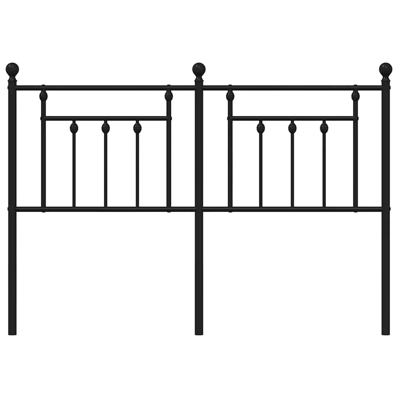 vidaXL fekete fém fejtámla 135 cm