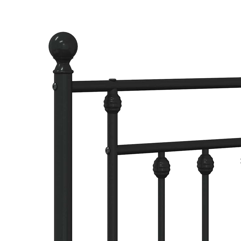 vidaXL fekete fém fejtámla 135 cm