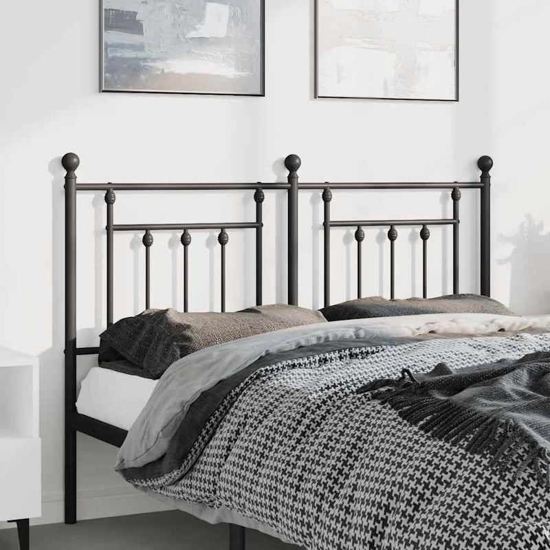vidaXL fekete fém fejtámla 135 cm