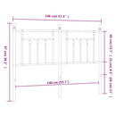 vidaXL fekete fém csere fejtámla 140 cm